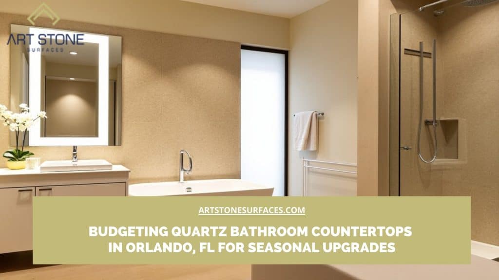 Quartz bathroom countertops in Orlando