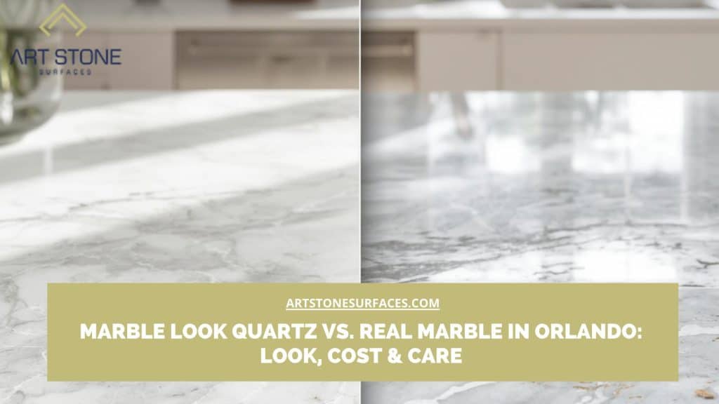 marble look quartz vs marble Orlando